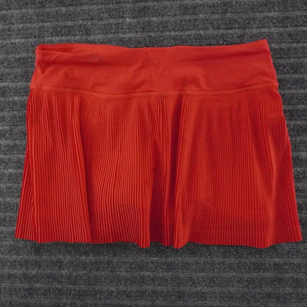 Lululemon Pleat To Street Tennis Skort Womens Size 6 Red Activewear Mini Skirt